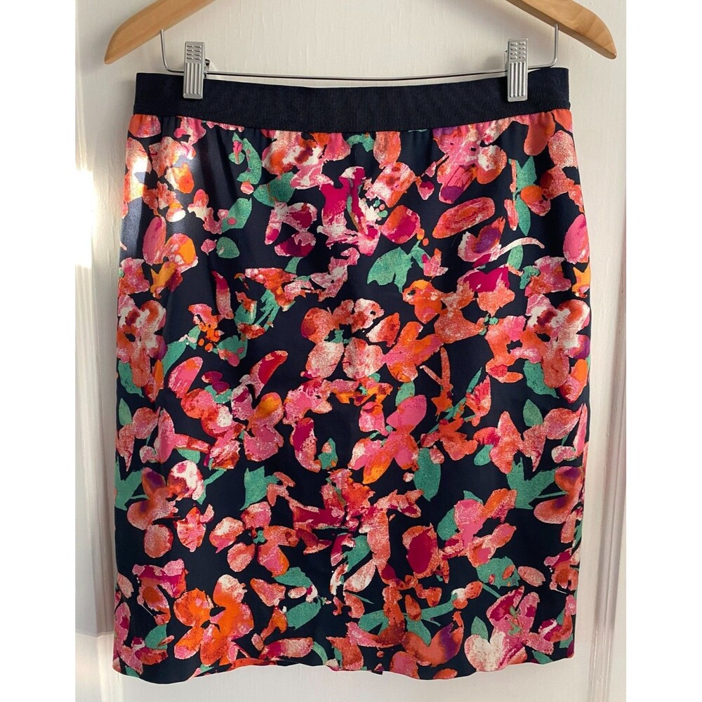 Ann Taylor Skirt Womens Size 12P Floral Lined Pencil Skirt
